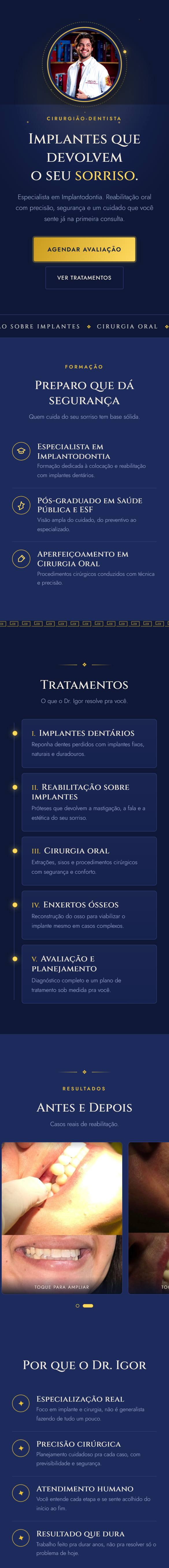 Prévia do site do Dr. Igor Montes
